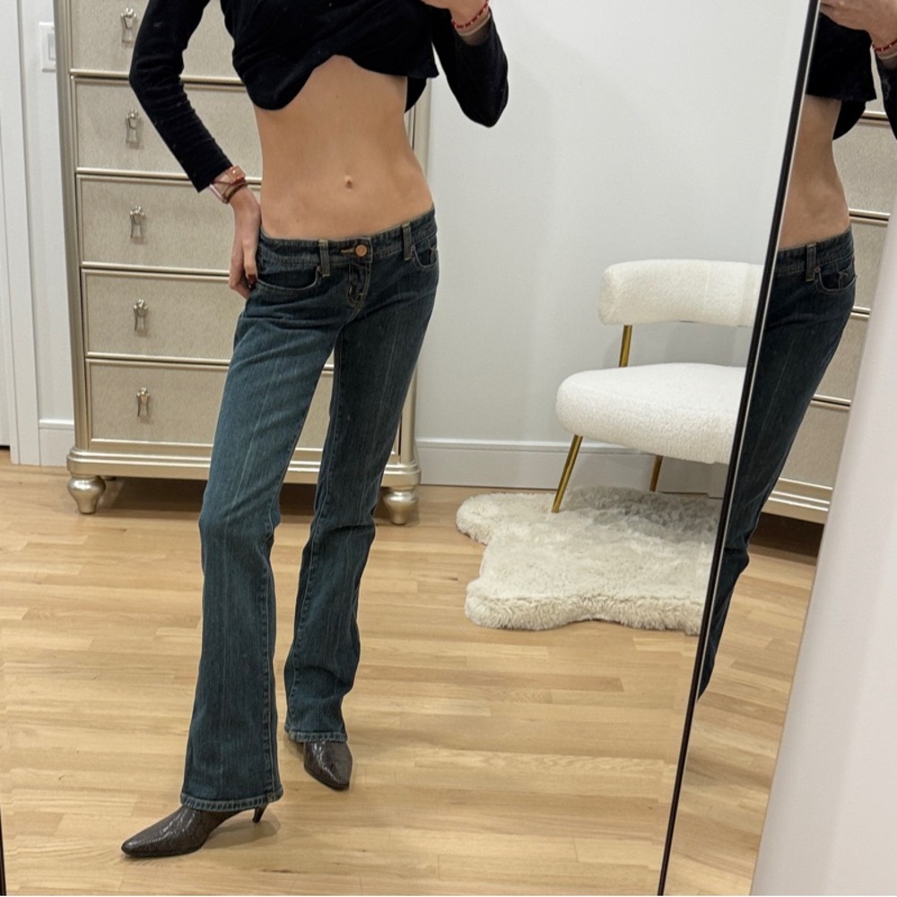 Seven7 Women's Dark Blue Boot Cut Jeans